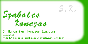 szabolcs konczos business card